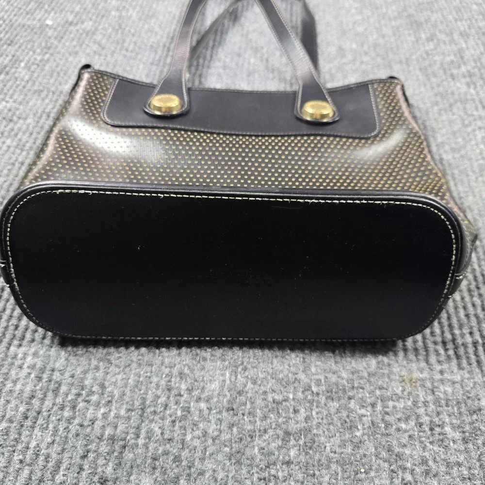 Vintage Dooney & Bourke Tote Bag‎ Womens Black Perforated Leather Made in USA
